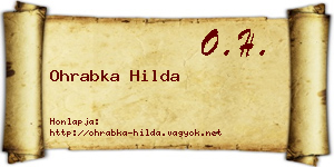 Ohrabka Hilda névjegykártya